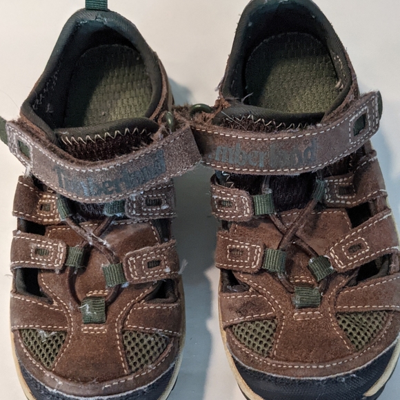 Timberland Toddler brown/olive green fisherman / water shoe.  size:. 11 - Picture 5 of 16